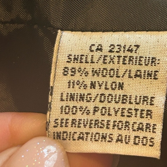 Vintage Talbots Italian Woven Blazer Women’s Sz 2P Wool Blend Black Gray - Picture 10 of 11